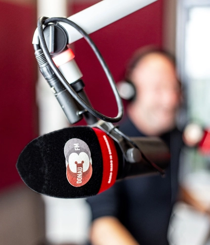 Ein DONAU 3 FM Mikrofon