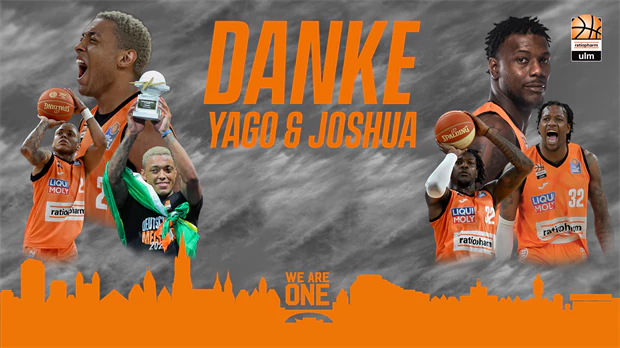 Yago dos Santos und Josh Hawley verlassen die Ulmer Basketballer — © ratiopharm ulm