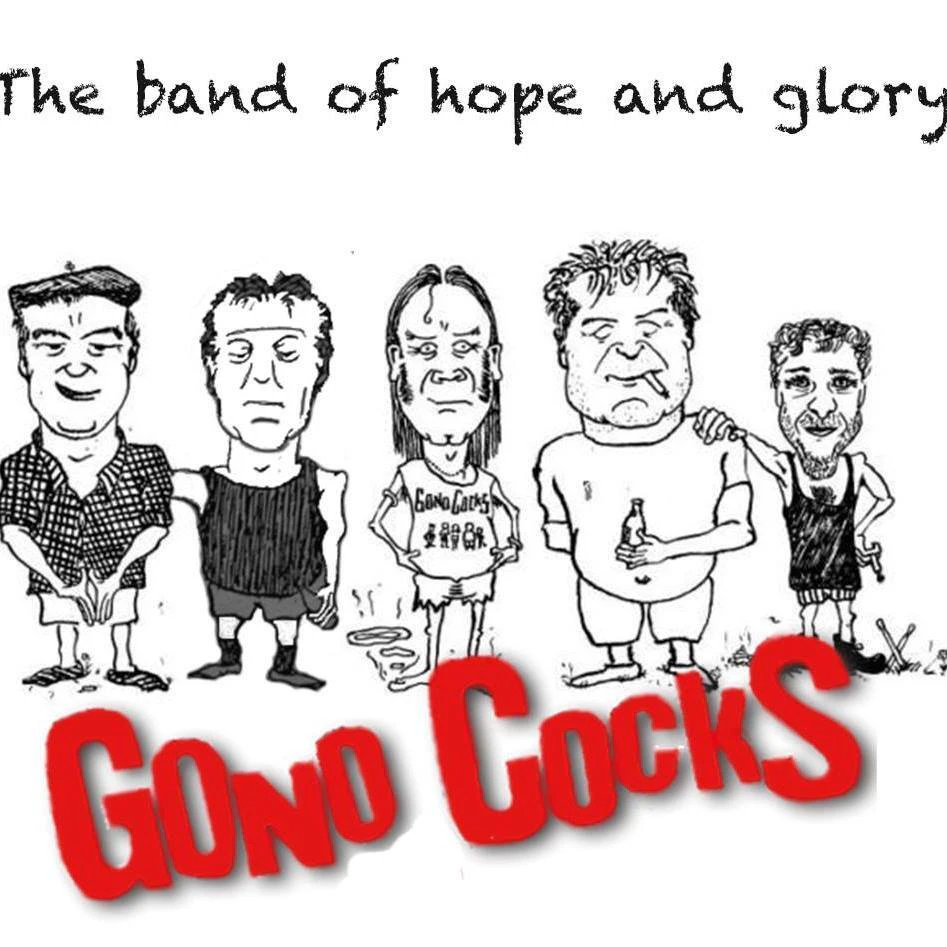 Bernd Rindle (2.v.r.) war Sänger und Gitarrist der Band Gono Cocks — © JR