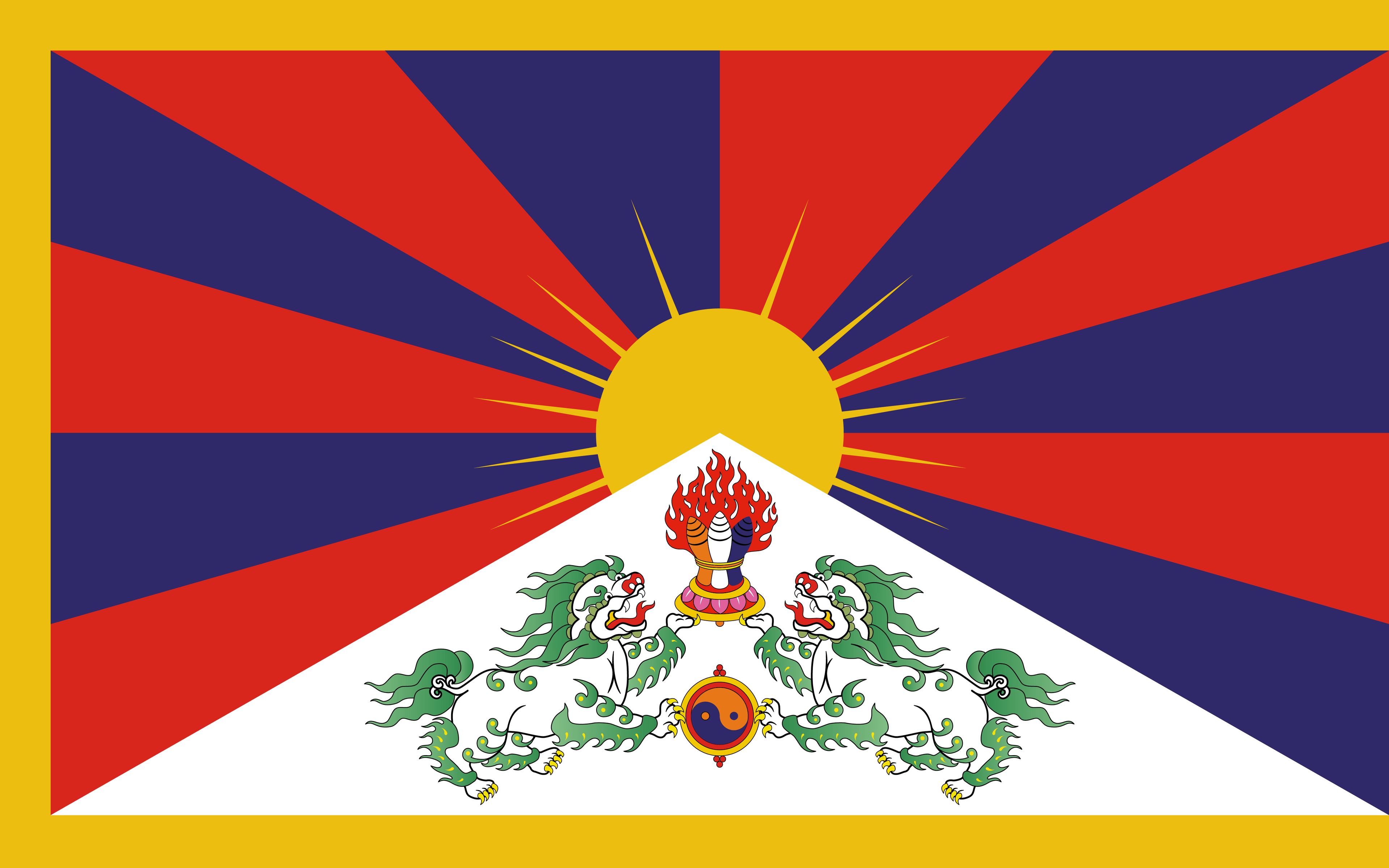 Die Flagge von Tibet