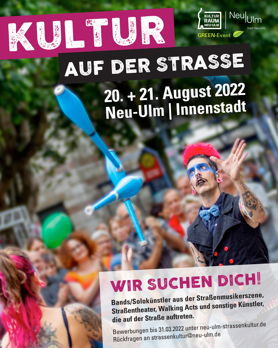 Die „Kultur auf der Straße“ soll am 20. und 21. August zum vierten Mal stattfinden